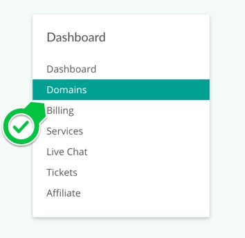 Arastta Domains Menu